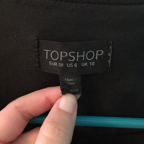 *CLASSIC* Topshop Faux Leather Moto Jacket - Picture 3 of 3